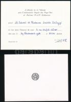 cca 1944-1982 Magyar külügyminisztériumi levél hivatali ügyben + különféle jugoszláviai nagykövetek ...