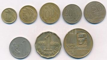 Uruguay 1968-1980. 1P-50P (8xklf) T:2 Uruguay 1968-1980. 1 Peso - 50 Pesos (8xdiff) C:XF