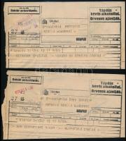 1937 Dr. Grosschmied Gézának címzett 2 db távirat a Pannónia Szállóba