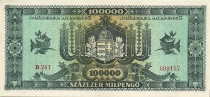 1946. 100000MP(3x) kevés ugrású sorszámokkal T:I