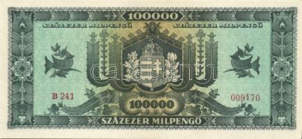 1946. 100000MP(3x) kevés ugrású sorszámokkal T:I