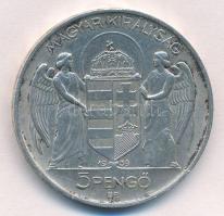 1939. 5P Ag "Horthy balra" T:1-,2  kis patina
Adamo P8.2