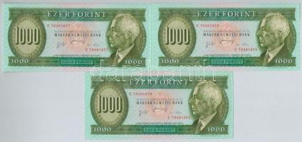 1996. 1000Ft "E" (7x) sorszámkövetők T:I,I-
Adamo F48