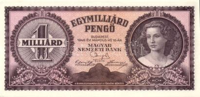 1946. 1000.000.000P (3x) kevés ugrású sorszámokkal T:I