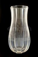 Moser jelzéssel váza, lapra csiszolt, apró karcolásokkal, m: 26 cm