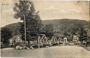 1908 Rahó, Rakhiv (Máramaros); fahíd, vasútállomás / wooden bridge, railway station (EK)