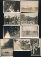 cca 1930 Cserkészek a nagyvilágban, 17 db fotó, 6×8,5 cm