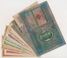 1912-1920. 7db korona bankjegy, közte felülbélyegzett is + 1946. 4db adópengő bankjegy T:III,III-