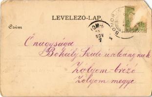 Somorja, Csallóköz-Somorja, Samorín; Városház, Adóhivatal, Református templom. Kiadja Goldstein Józs...