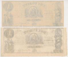 1852. 1Ft "Kossuth bankó" kitöltetlen "C" + 1852. 1Ft "Kossuth bankó" ...
