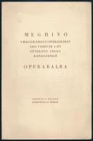 1934 Meghívó a Magyar Királyi Operaházban tartandó operabálra