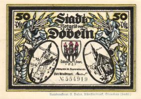 Német Birodalom/Weimari Köztársaság Döbeln 1921. 50Pf(8x) 8klf teljes sor T:I
