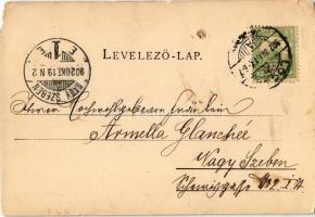 1902 Lőcse, Levoca; Kassai kapu. Kiadja Schmidt Edgar / Kaschauer Thor / gate (EM)