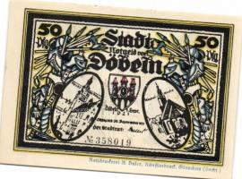 Német Birodalom/Weimari Köztársaság Döbeln 1921. 50Pf(8x) 8klf teljes sor T:I