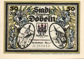 Német Birodalom/Weimari Köztársaság Döbeln 1921. 50Pf(8x) 8klf teljes sor T:I