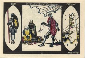 Német Birodalom/Weimari Köztársaság Döbeln 1921. 50Pf(8x) 8klf teljes sor T:I