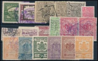 Szerbia, Románia 46 db helyi okmánybélyeg kiadás 2 db stecklapon