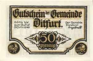 Német Birodalom/Weimari Köztársaság/ Dirtfurt 1921. 50Pf(6x) 6klf teljes sor T:I