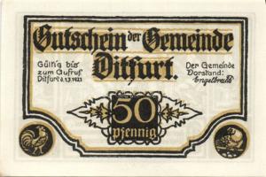 Német Birodalom/Weimari Köztársaság/ Dirtfurt 1921. 50Pf(6x) 6klf teljes sor T:I