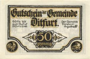 Német Birodalom/Weimari Köztársaság/ Dirtfurt 1921. 50Pf(6x) 6klf teljes sor T:I