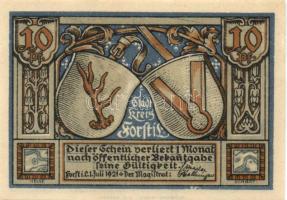 Német Birodalom/Weimari Köztársaság/ Forst 1921. 10Pf, 20Pf, 25Pf, 50Pf 4klf teljes sor T:I