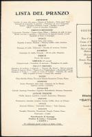 cca 1930 Cosulich Line luxushajóinak prospektusa + 4 db étlap