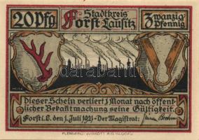 Német Birodalom/Weimari Köztársaság/ Forst 1921. 10Pf, 20Pf, 25Pf, 50Pf 4klf teljes sor T:I