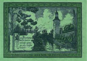 Német Birodalom/Weimari Köztársaság/ Oppurg 1921. 25Pf, 50Pf(2x), 75Pf 4klf teljes sor T:I