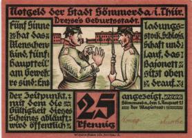 Német Birodalom/Weimari Köztársaság/ Sömmerda 1921. 25Pf(2x), 50Pf(2x), 1M(2x) 6klf teljes sor T:I