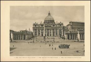 cca 1927 Ricordo di Roma, képes leporello, 40 képpel, háromnyelvű leírással