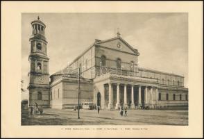 cca 1927 Ricordo di Roma, képes leporello, 40 képpel, háromnyelvű leírással