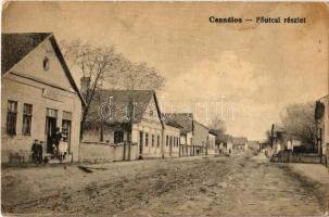 Csanálos, Urziceni, Cenalos; Fő utca, Armin Anton (?) üzlete / main street, shop (EK)