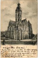 1902 Kassa, Kosice; Dóm. Kiadja Schmidt Edgar / Cathedral (kis sarokhiány / small corner shortage)