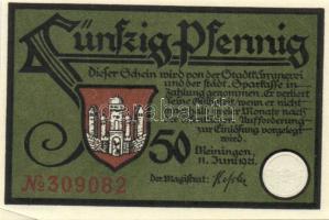 Német Birodalom/Weimari Köztársaság/ Meiningen 1921. 50Pf(4x) 4klf teljes sor T:I