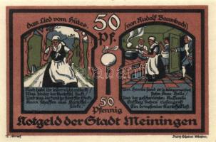 Német Birodalom/Weimari Köztársaság/ Meiningen 1921. 50Pf(4x) 4klf teljes sor T:I