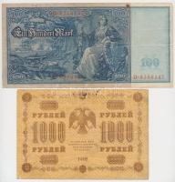 Vegyes : Német Birodalom 1910. 100M piros pecséttel + Szocialista Szövetségi Szovjet Köztársaság 191...