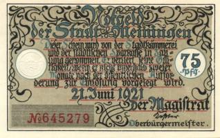 Német Birodalom/Weimari Köztársaság/ Meiningen 1921. 75Pf(4x) 4klf teljes sor T:I