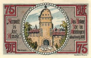 Német Birodalom/Weimari Köztársaság/ Meiningen 1921. 75Pf(4x) 4klf teljes sor T:I