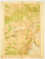 1932 Veszprém és környékének katonai térképe, kiadja: M. Kir. Állami Térképészet, 62×47 cm