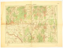 1930 Nagykanizsa és környékének katonai térképe, kiadja: M. Kir. Állami Térképészet, 48×61 cm