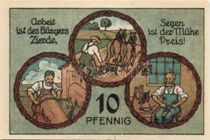 Német Birodalom/Weimari Köztársaság/ Stadtilm 1921. 5Pf, 10Pf, 50Pf(5x), 7klf teljes sor T:I