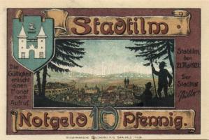 Német Birodalom/Weimari Köztársaság/ Stadtilm 1921. 5Pf, 10Pf, 50Pf(5x), 7klf teljes sor T:I