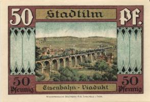 Német Birodalom/Weimari Köztársaság/ Stadtilm 1921. 5Pf, 10Pf, 50Pf(5x), 7klf teljes sor T:I