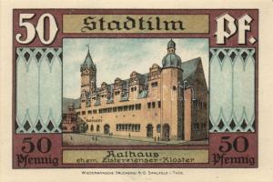 Német Birodalom/Weimari Köztársaság/ Stadtilm 1921. 5Pf, 10Pf, 50Pf(5x), 7klf teljes sor T:I