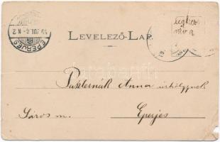 1899 Korompa, Krompach, Krompachy; vasgyár, kohó, iparvasút, gőzmozdony. Kiadja Balkányi S. / iron w...