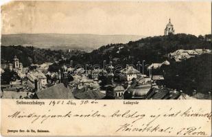 1902 Selmecbánya, Schemnitz, Banská Stiavnica; Leányvár (Újvár). Kiadja Joerges özv. és fia / Novy zámok (Panensky zámok) / Schloss / castle (EM)