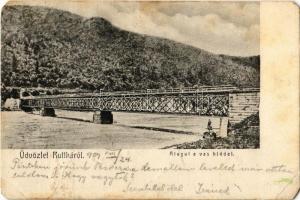 1909 Ruttka, Vrútky; Alagút a vas híddal / tunnel with iron bridge (EM)