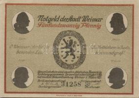 Német Birodalom/Weimari Köztársaság/ Weimar 1921. 25Pf(6x), 6klf teljes sor T:I