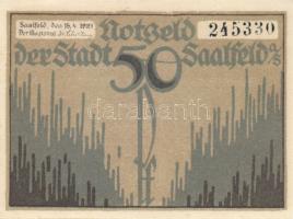 Német Birodalom/Weimari Köztársaság/ Saalfeld 1921. 50Pf(3x) 3klf teljes sor T:I