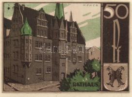 Német Birodalom/Weimari Köztársaság/ Saalfeld 1921. 50Pf(3x) 3klf teljes sor T:I